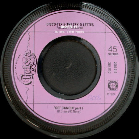 Disco-Tex & The Sex-O-Lettes - Get Dancin' Part 2 / Get Dancin' Part 1 side A