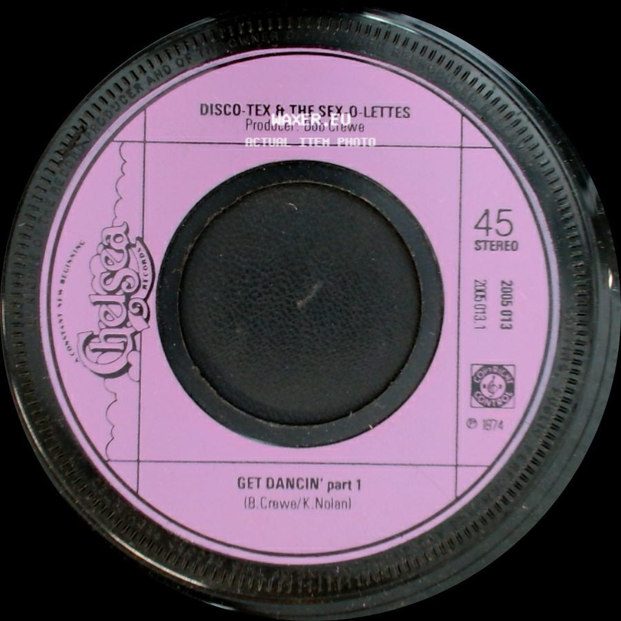 Disco-Tex & The Sex-O-Lettes - Get Dancin' Part 2 / Get Dancin' Part 1 side B