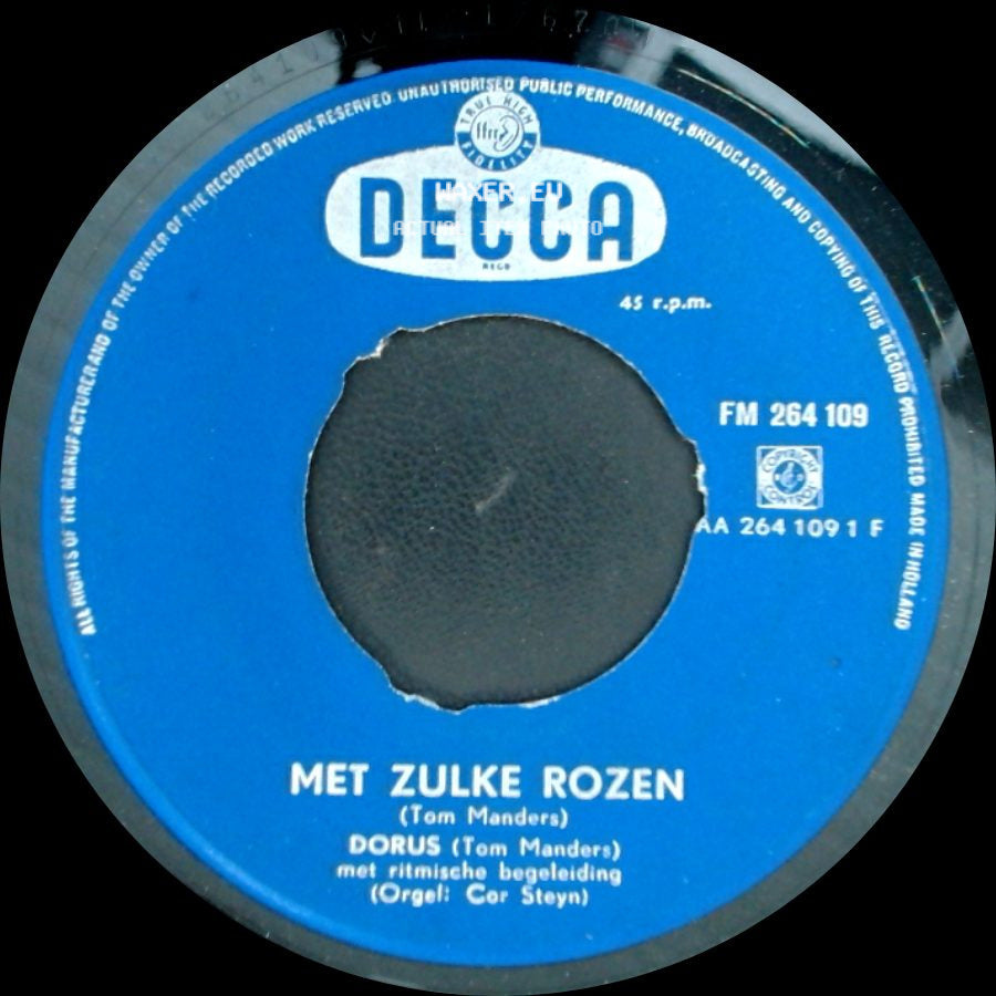 Dorus - Met Zulke Rozen / Ik Loop Met Veters side A
