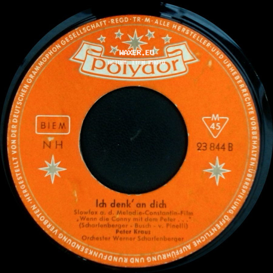 Peter Kraus - Sugar-Baby / Ich Denk' An Dich side B