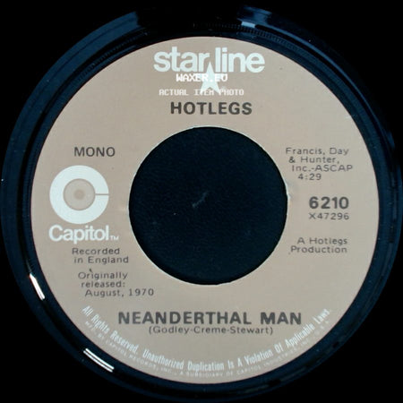 Hotlegs / The Pipkins - Neanderthal Man / Gimme Dat Ding side A