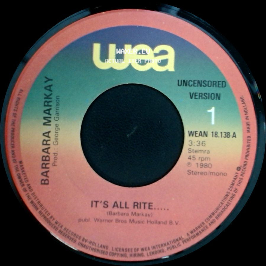 Barbara Markay - It's All Rite..... / It's All Rite..... side A