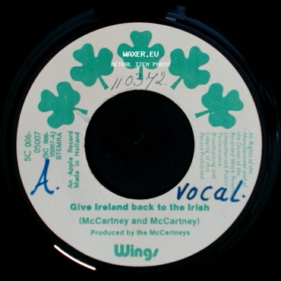 Wings - Give Ireland Back To The Irish / Give Ireland Back To The Irish side A