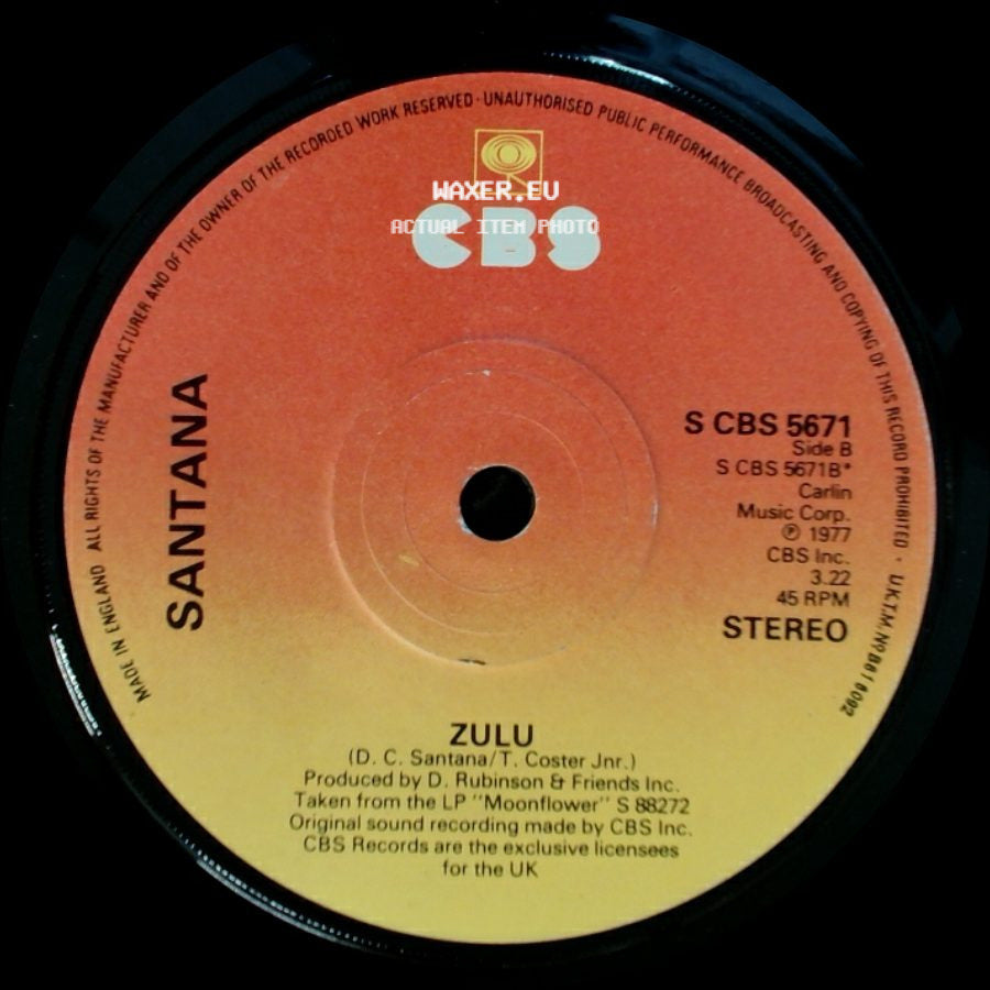 Santana - She's Not There / Zulu side B