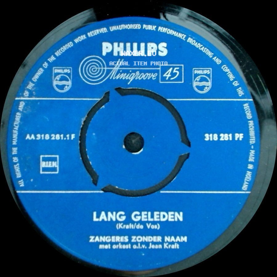 Zangeres Zonder Naam - Lang Geleden / Bloeiende Twijgen side A