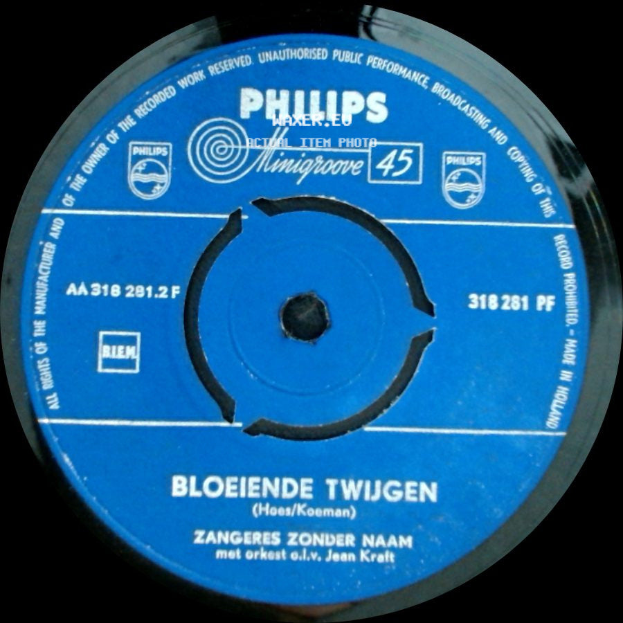 Zangeres Zonder Naam - Lang Geleden / Bloeiende Twijgen side B