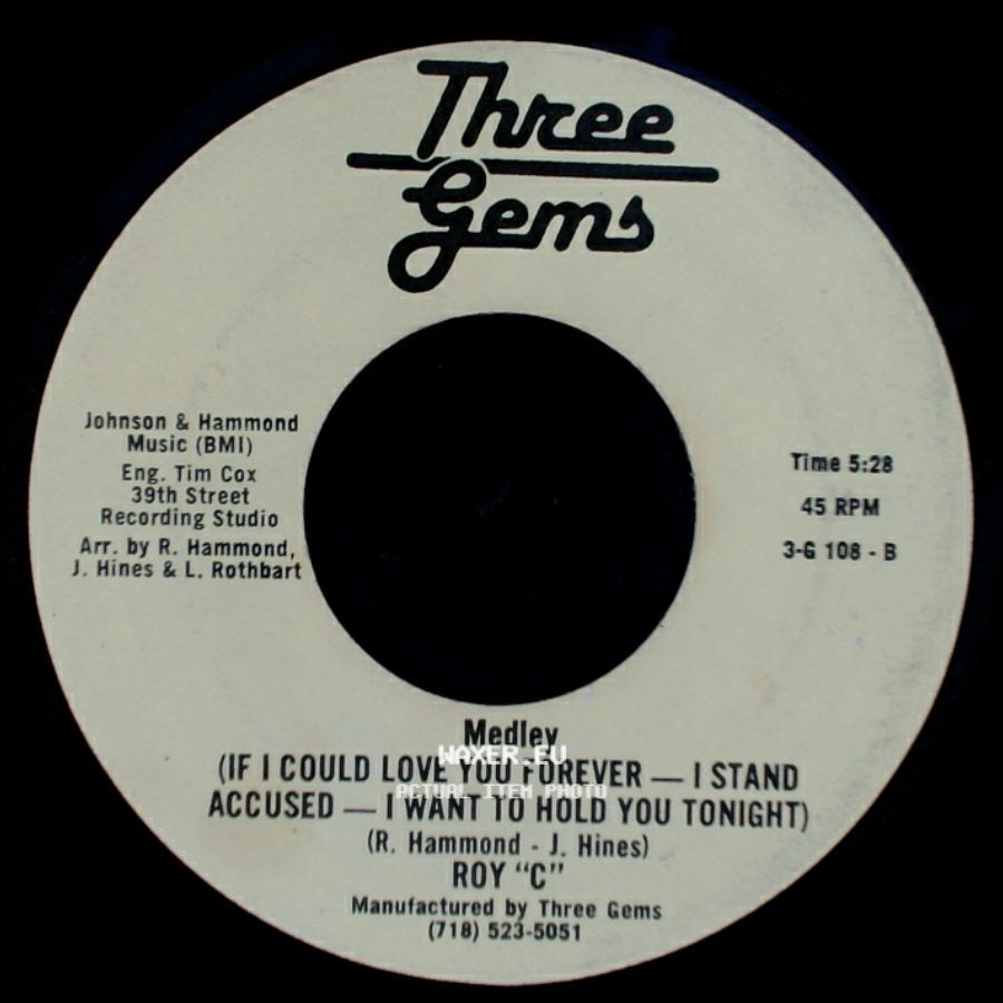 Roy "C" - She's Gone (She Took The T.V. & Telephone) / Medley (If I Could Love You Forever — I Stand Accused — I Want To Hold You Tonight) side B