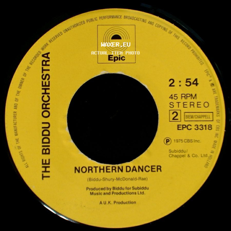 The Biddu Orchestra - Summer Of '42 / Northern Dancer side B