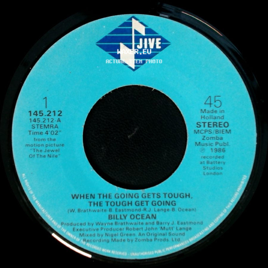 Billy Ocean - When The Going Gets Tough, The Tough Get Going / When The Going Gets Tough, The Tough Gets Going (Instr.) side A