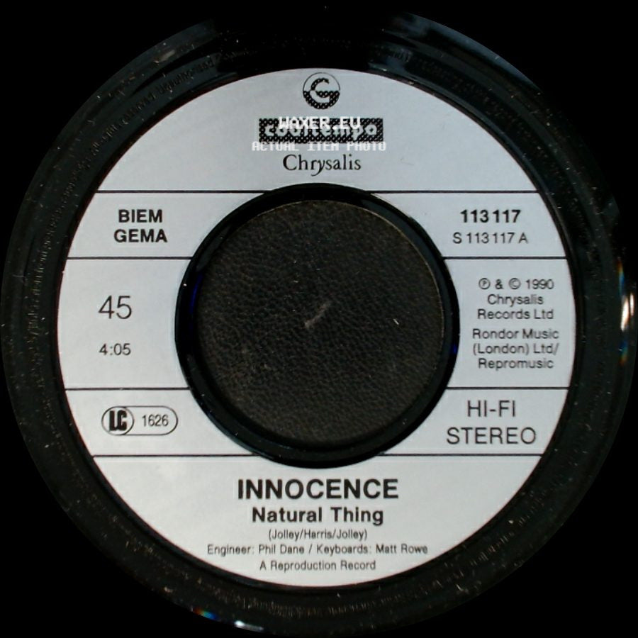 Innocence - Natural Thing (Original) / Natural Thing side B