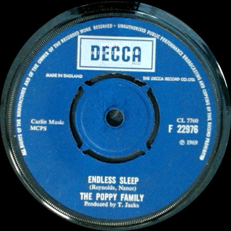 The Poppy Family / The Poppy Family (Featuring Susan Jacks) - Endless Sleep / Which Way You Goin' Billy? side A