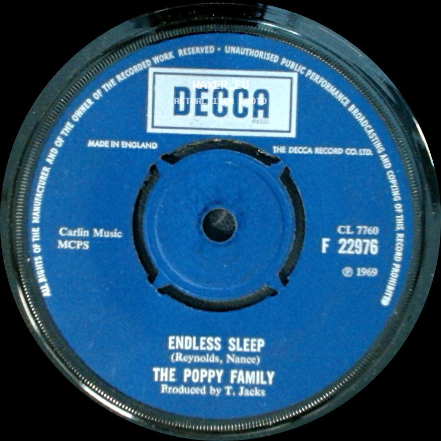 The Poppy Family / The Poppy Family (Featuring Susan Jacks) - Endless Sleep / Which Way You Goin' Billy? side A