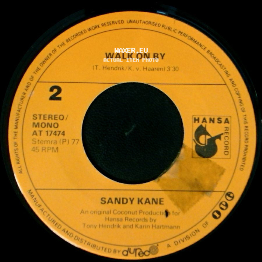 Sandy Kane - Walk On By / Dear Old Dad side A