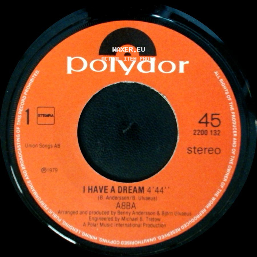 Abba - I Have A Dream / Take A Chance On Me (Live Version) side A