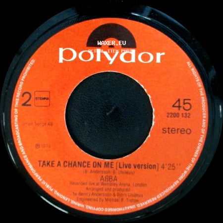 Abba - I Have A Dream / Take A Chance On Me (Live Version) side B
