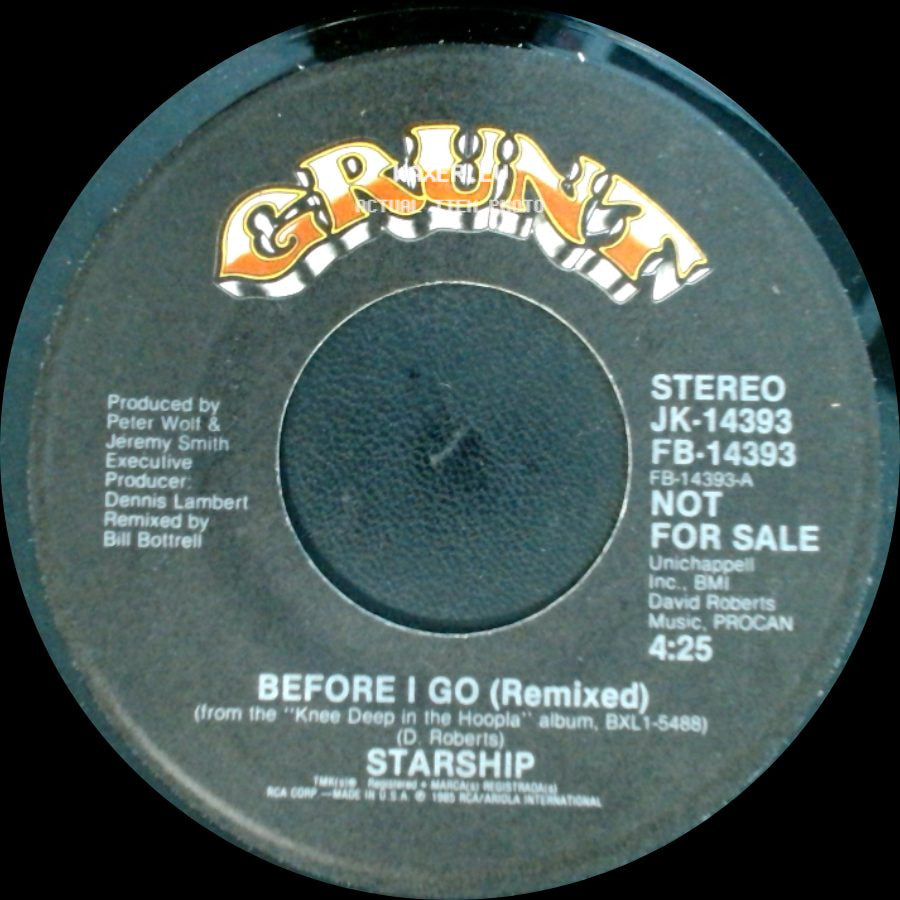 Starship - Before I Go (Remixed) / Before I Go (Remixed) side A