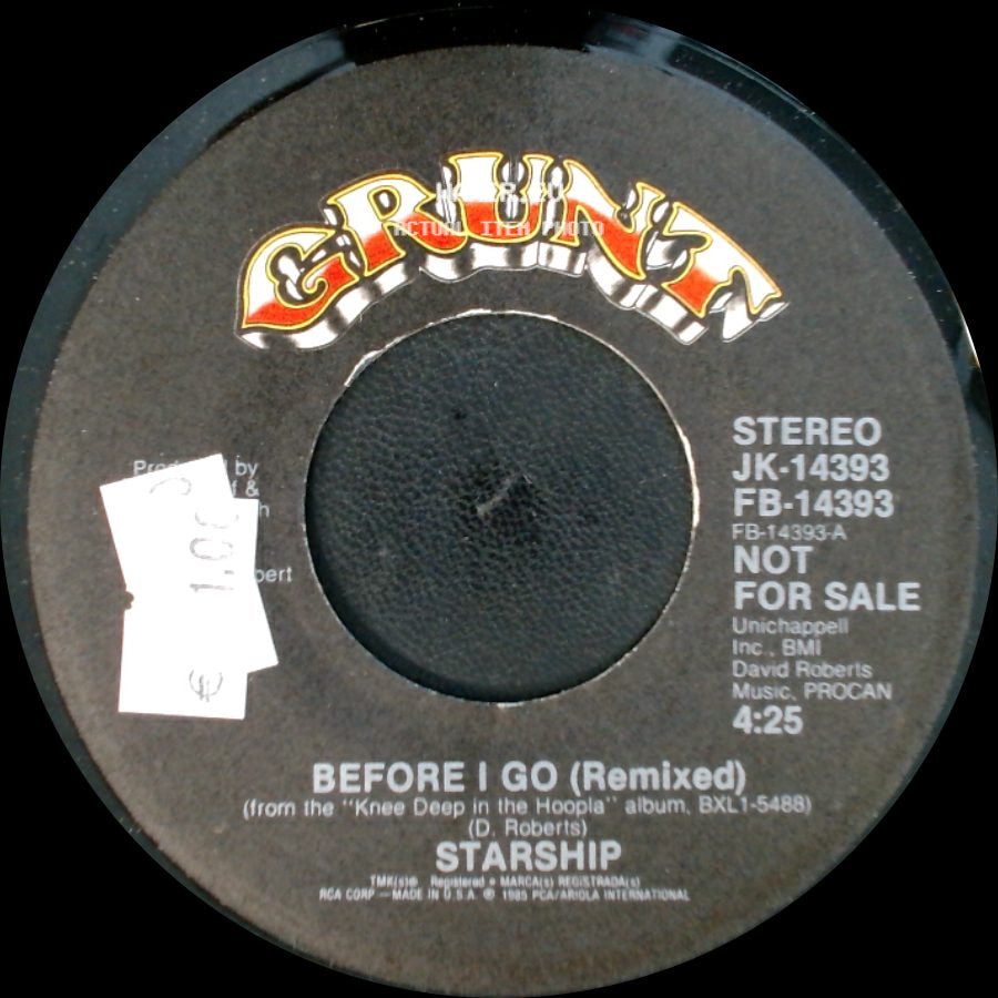Starship - Before I Go (Remixed) / Before I Go (Remixed) side B