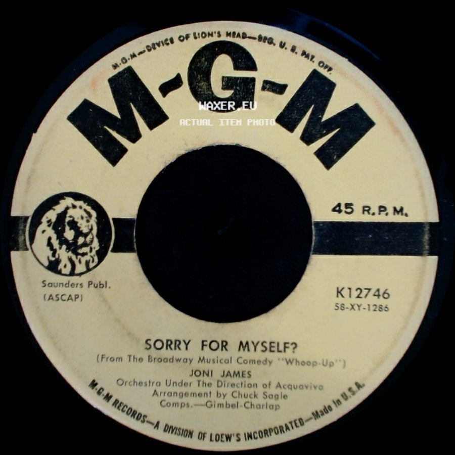Joni James - Sorry For Myself? / There Must Be A Way side A