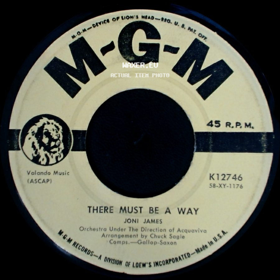 Joni James - Sorry For Myself? / There Must Be A Way side B