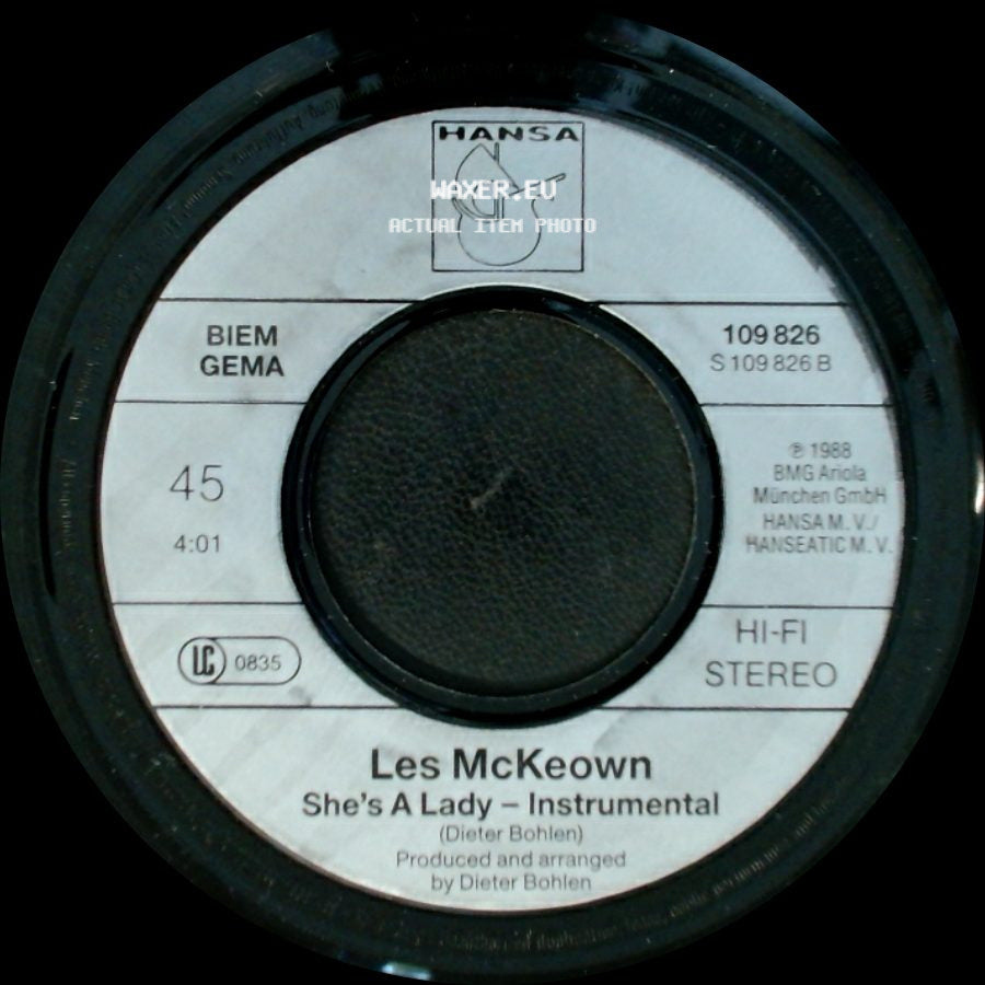 Les Mckeown - She's A Lady - Instrumental / She's A Lady side A