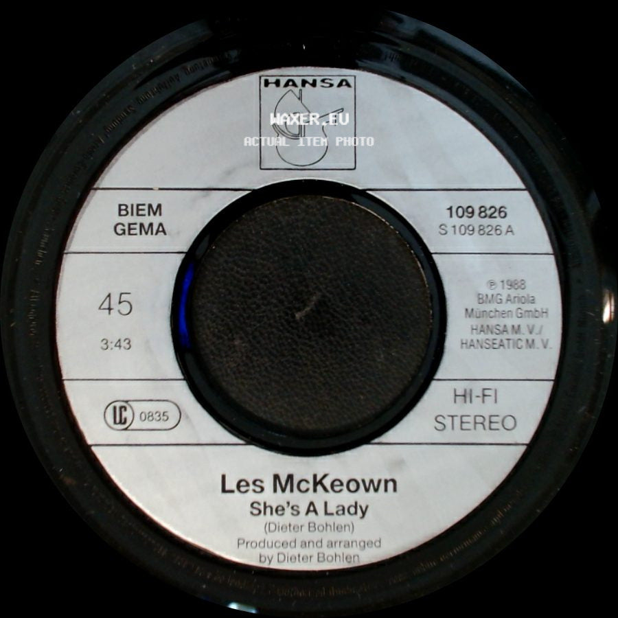 Les Mckeown - She's A Lady - Instrumental / She's A Lady side B