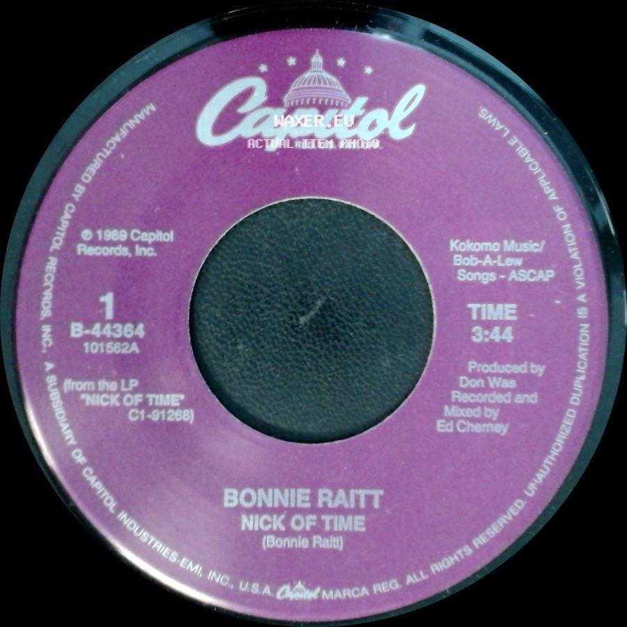 Bonnie Raitt - The Road's My Middle Name / Nick Of Time side B