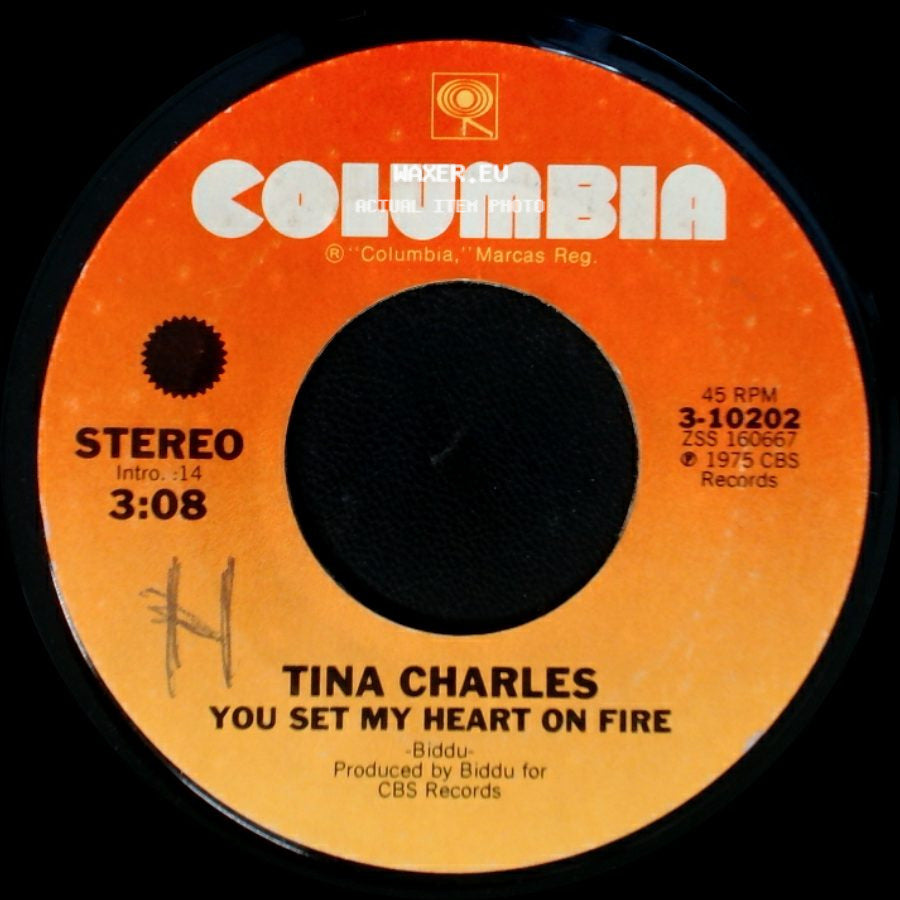 Tina Charles - You Set My Heart On Fire / Fire (Instrumental) side A