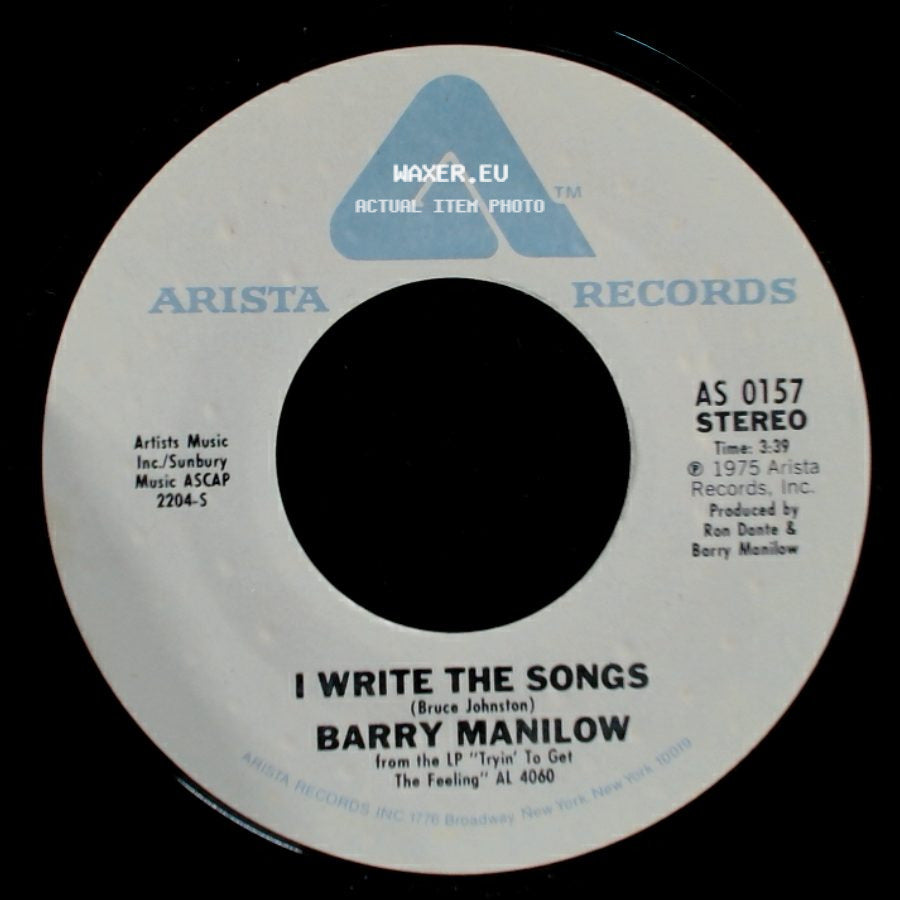 Barry Manilow - I Write The Songs / A Nice Boy Like Me side A