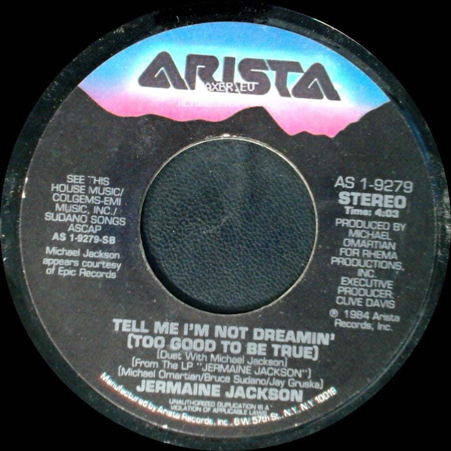 Jermaine Jackson - Do What You Do / Tell Me I'm Not Dreamin' (Too Good To Be True) side B