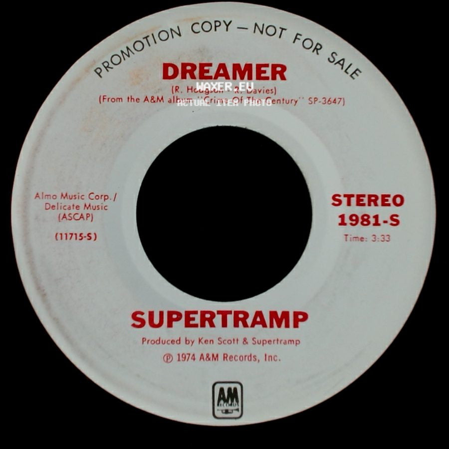Supertramp - Dreamer / Dreamer side A