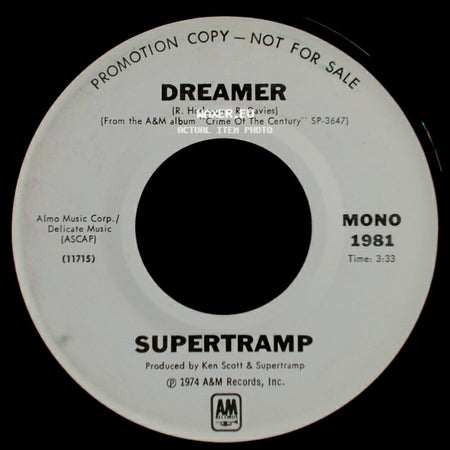 Supertramp - Dreamer / Dreamer side B