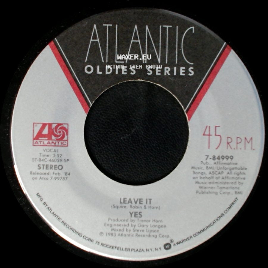 Yes - Leave It / Owner Of A Lonely Heart side A