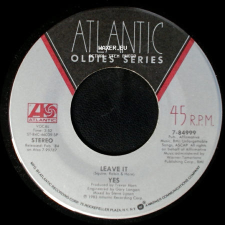 Yes - Leave It / Owner Of A Lonely Heart side A