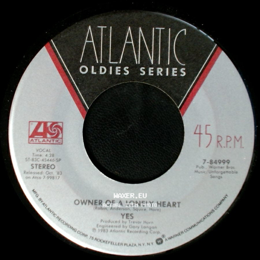 Yes - Leave It / Owner Of A Lonely Heart side B