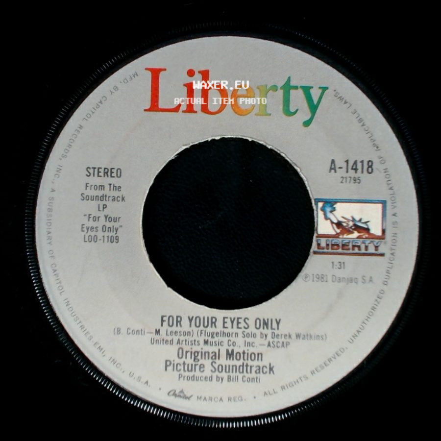 Sheena Easton / Original Motion Picture Soundtrack - For Your Eyes Only / For Your Eyes Only side B