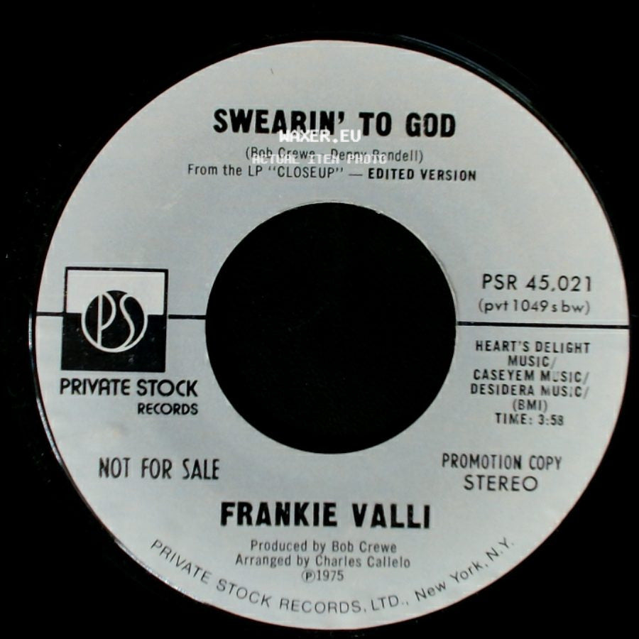 Frankie Valli - Swearin' To God / Swearin' To God side A