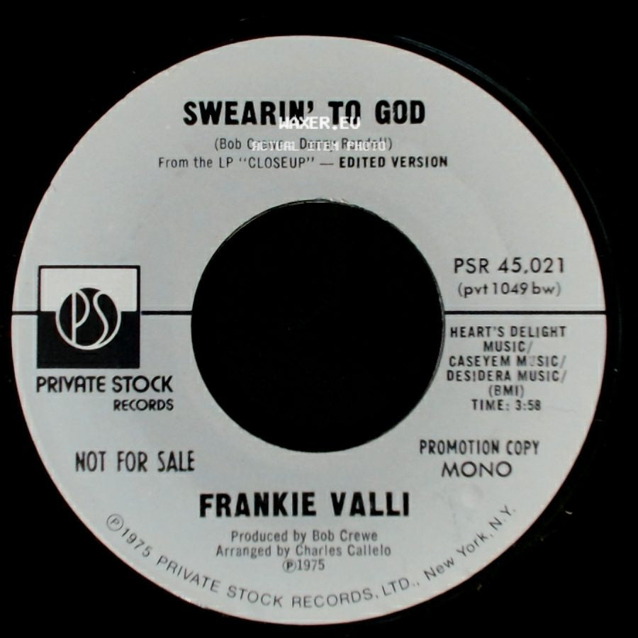Frankie Valli - Swearin' To God / Swearin' To God side B