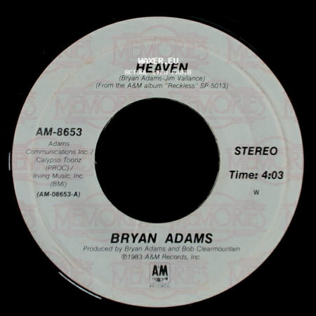 Bryan Adams - Heaven / Summer Of '69 side A