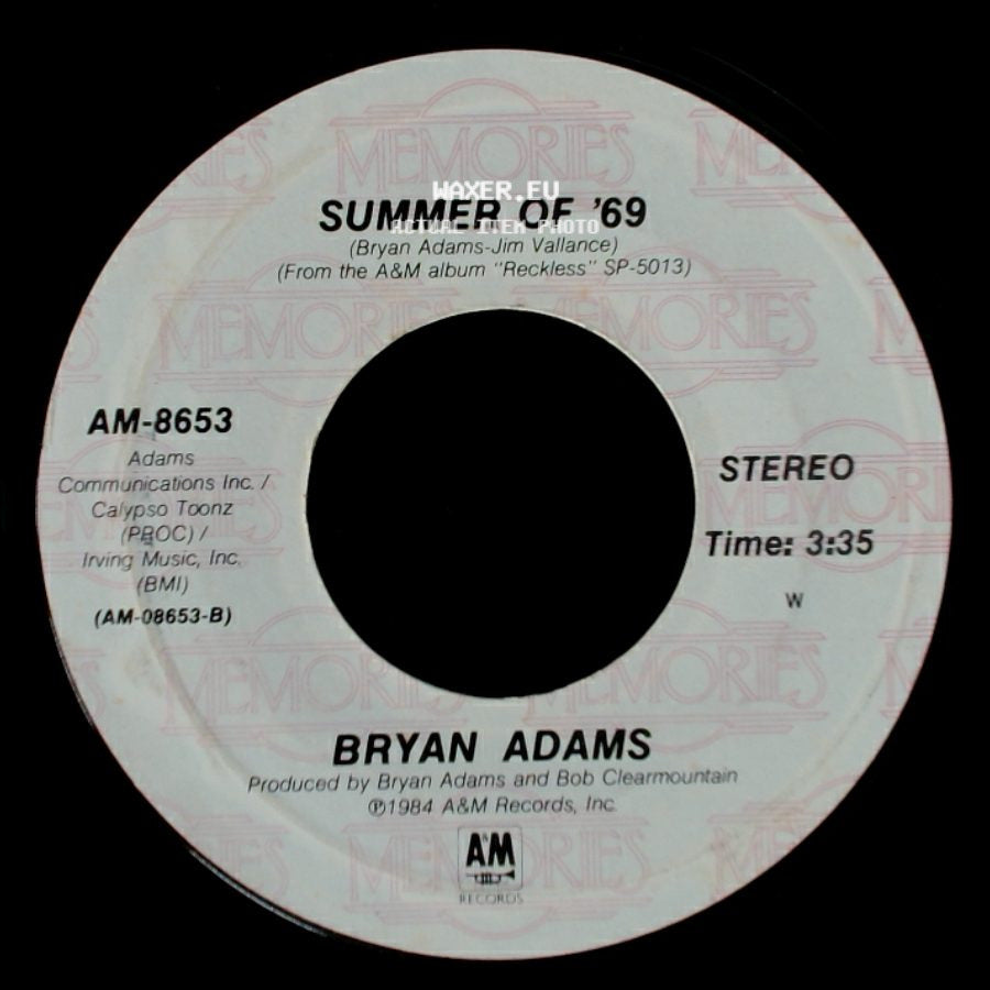 Bryan Adams - Heaven / Summer Of '69 side B