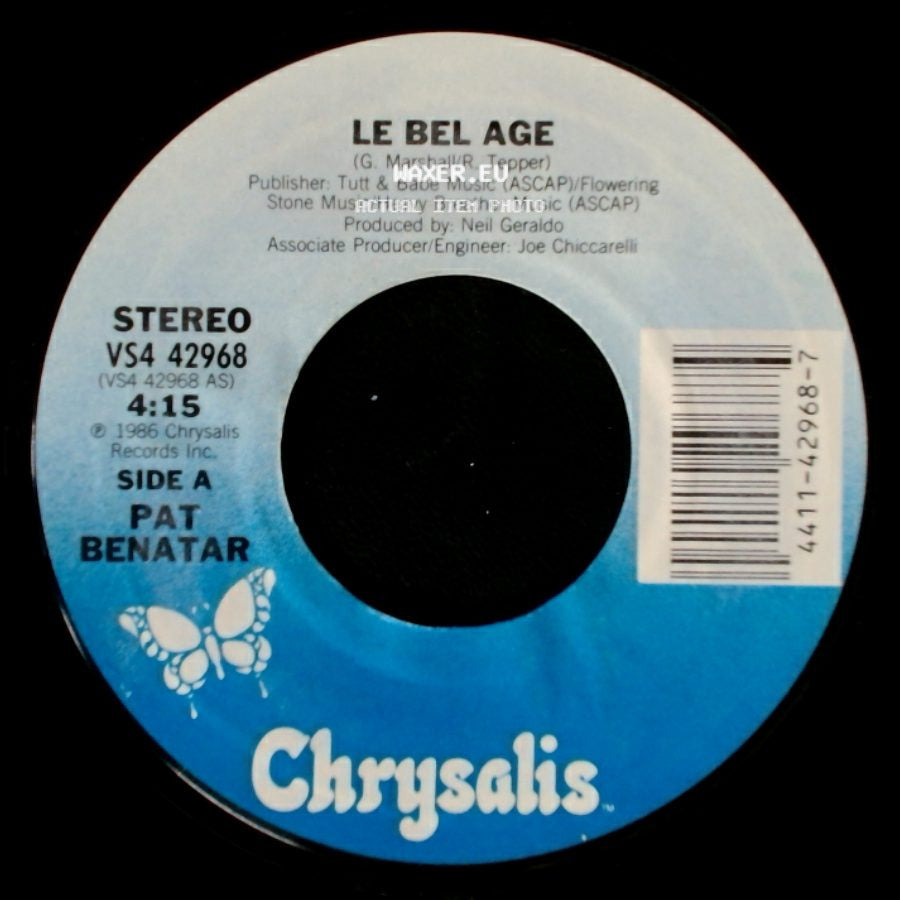 Pat Benatar - Le Bel Age / Walking In The Underground side A