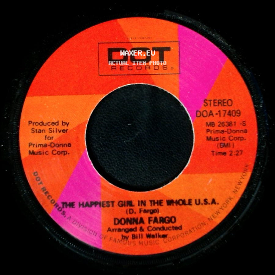 Donna Fargo - The Awareness Of Nothing / The Happiest Girl In The Whole U.S.A. side B