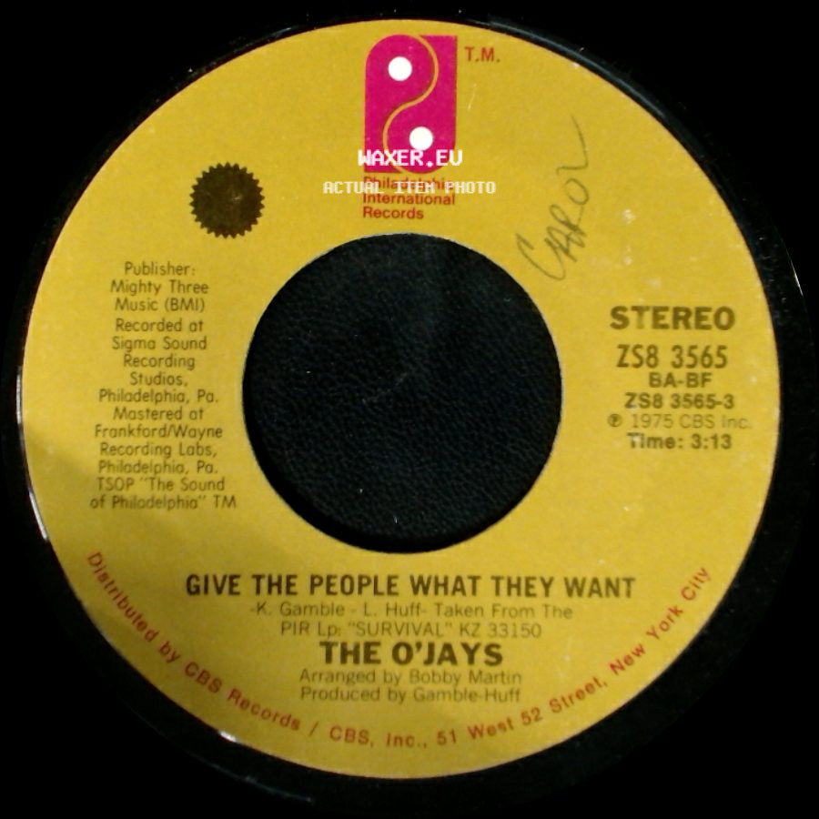 The O'jays - Give The People What They Want / What Am I Waiting For side A