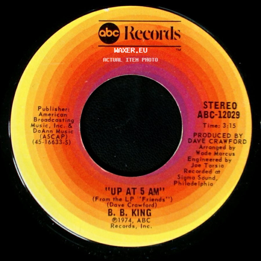 B. B. King - Up At 5 Am / Philadelphia side A