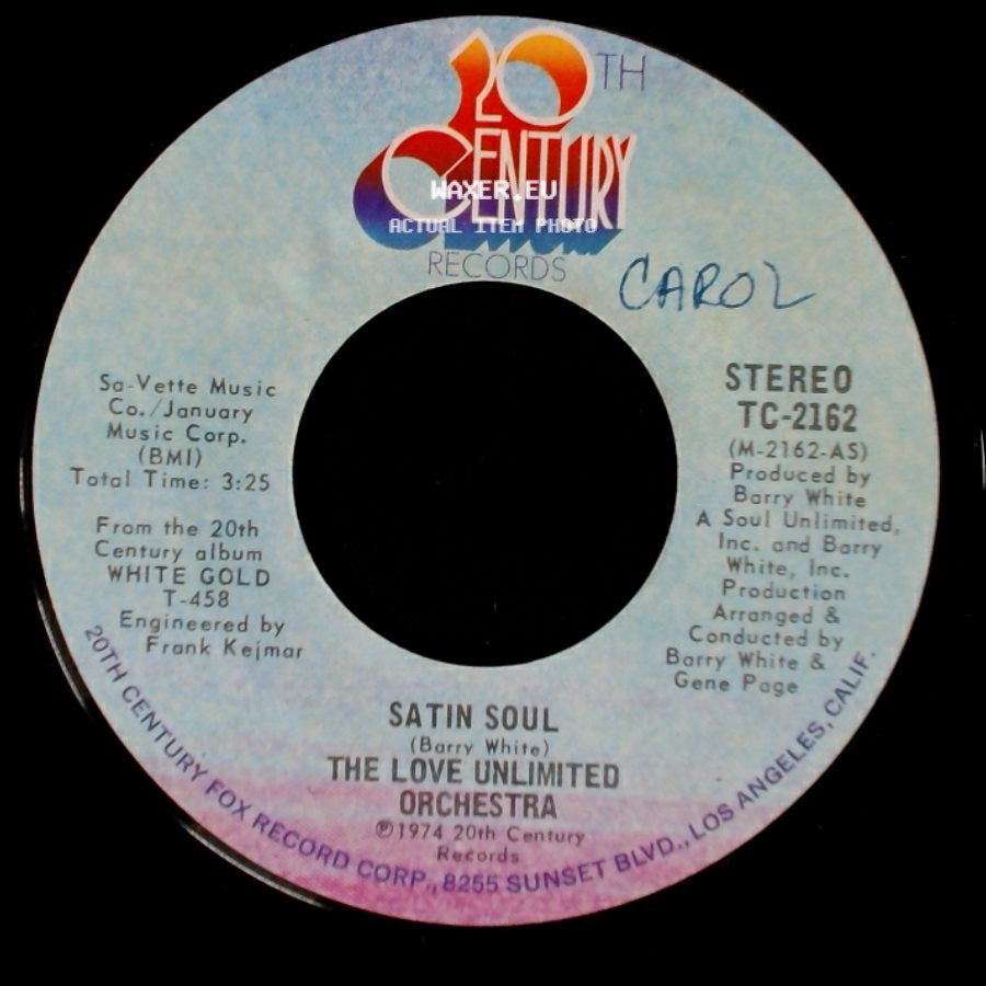 The Love Unlimited Orchestra - Just Living It Up / Satin Soul side B
