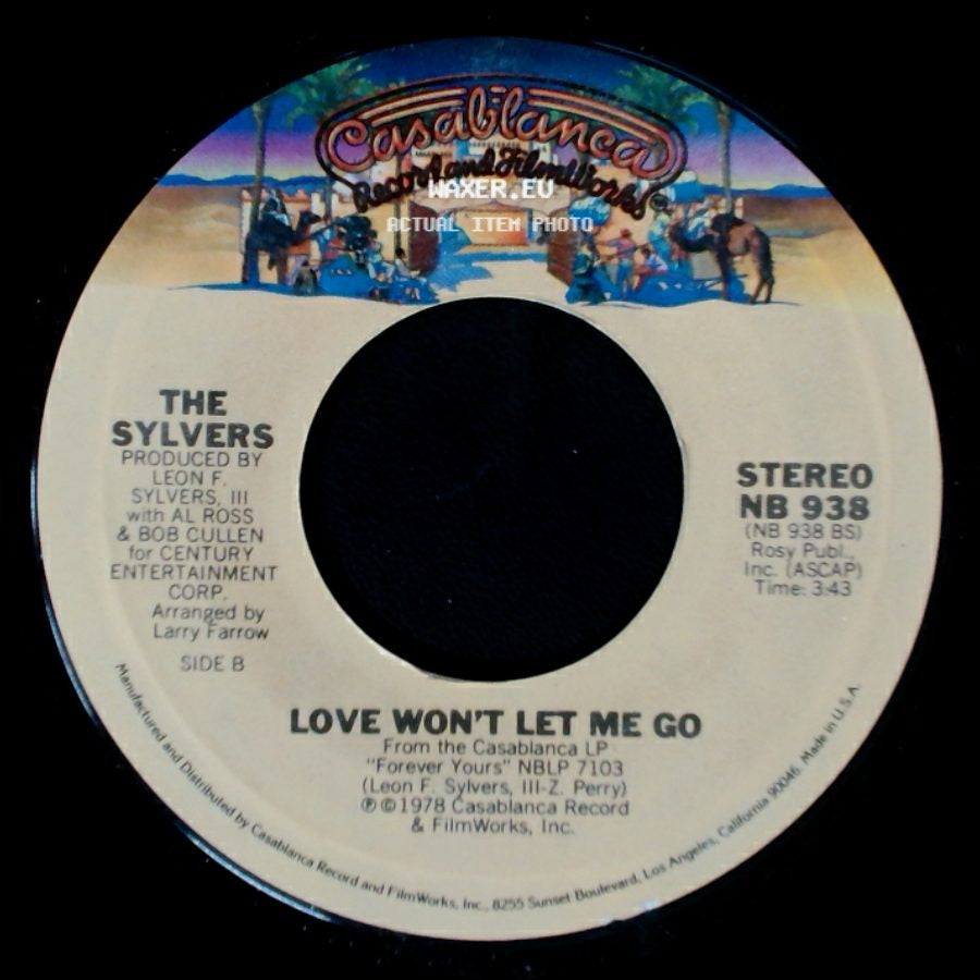 The Sylvers - Don't Stop, Get Off / Love Won't Let Me Go side B
