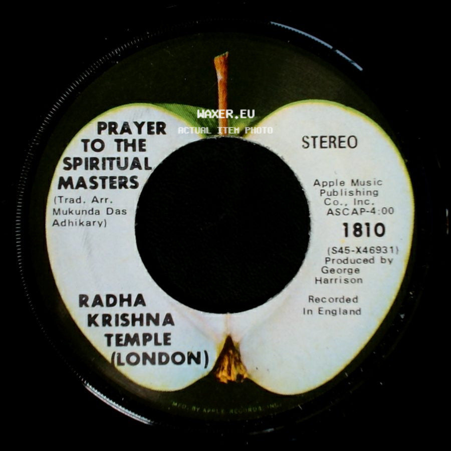 Radha Krishna Temple (London) - Prayer To The Spiritual Masters (Trad. Arr. Mukunda Das Adhikary) / Hare Krishna Mantra side A