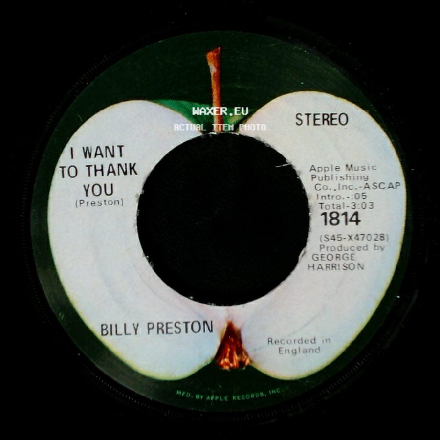 Billy Preston - I Want To Thank You / Everything's All Right side A