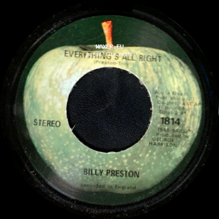 Billy Preston - I Want To Thank You / Everything's All Right side B