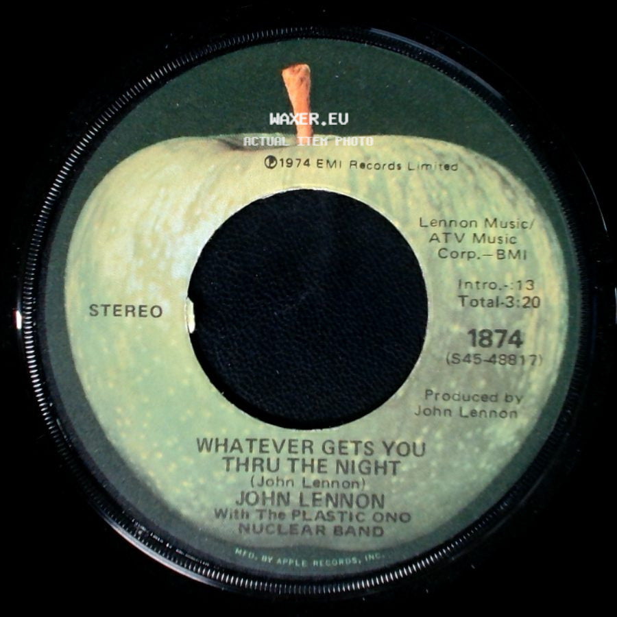 John Lennon With The Plastic Ono Nuclear Band/Little Big Horns And Booker T. & The Maitre D's / John Lennon With The Plastic Ono Nuclear Band - Beef Jerky / Whatever Gets You Thru The Night side B