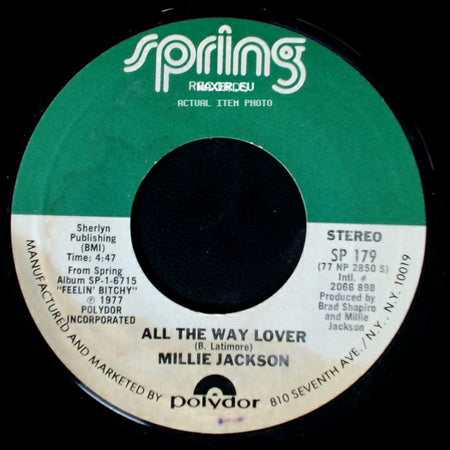 Millie Jackson - Cheatin' Is / All The Way Lover side B